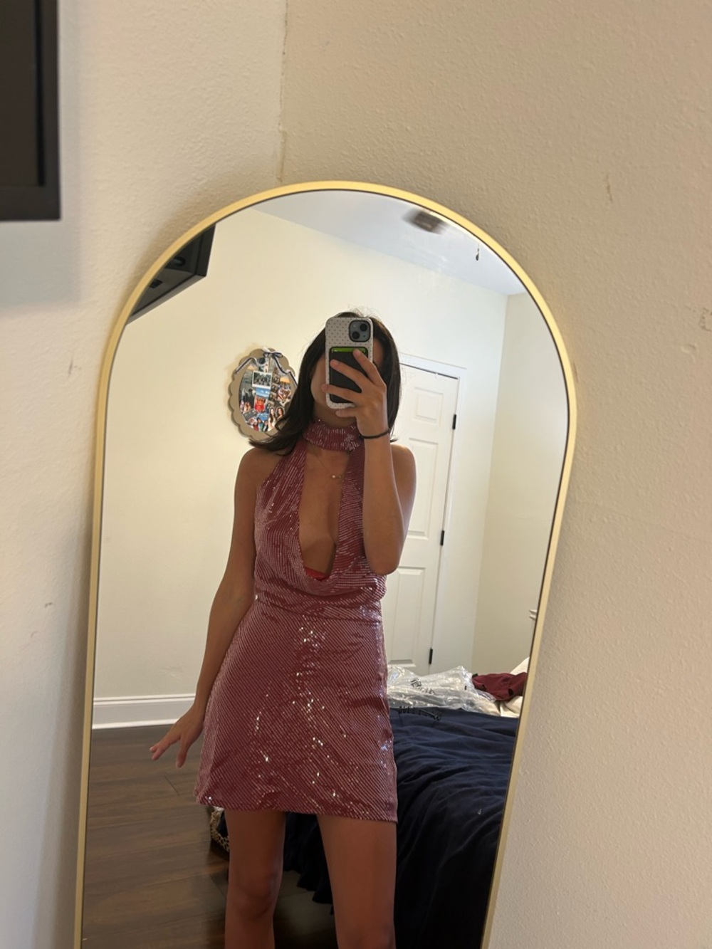 Peppermayo Red Sequin Dress